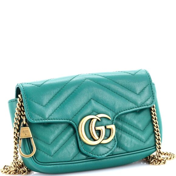 Gucci GG Marmont Flap Bag Matelasse Leather Super Mini reb-900-091725 - Picture 3 of 6